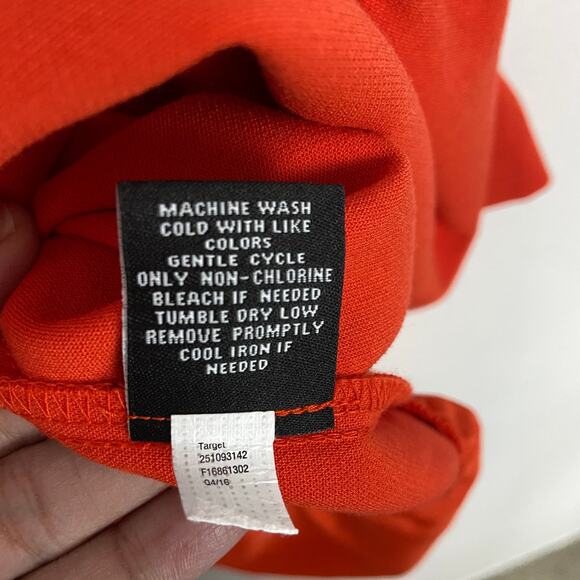 Victoria Beckham for Target Orange Black Scallop Sleeveless Short Dress Small - Picture 9 of 9